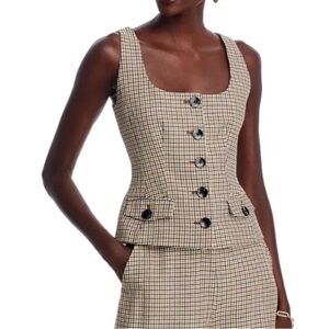 NWT Toccin Georgia Button-Front Top